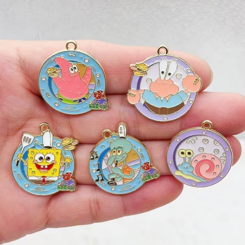 Anime Merchandise Gift - 10 Stück Cartoon-Anime-Legierungs-Öltropfen-Anhänger, DIY-Zubehör Schlüsselanhänger Taschenanhänger