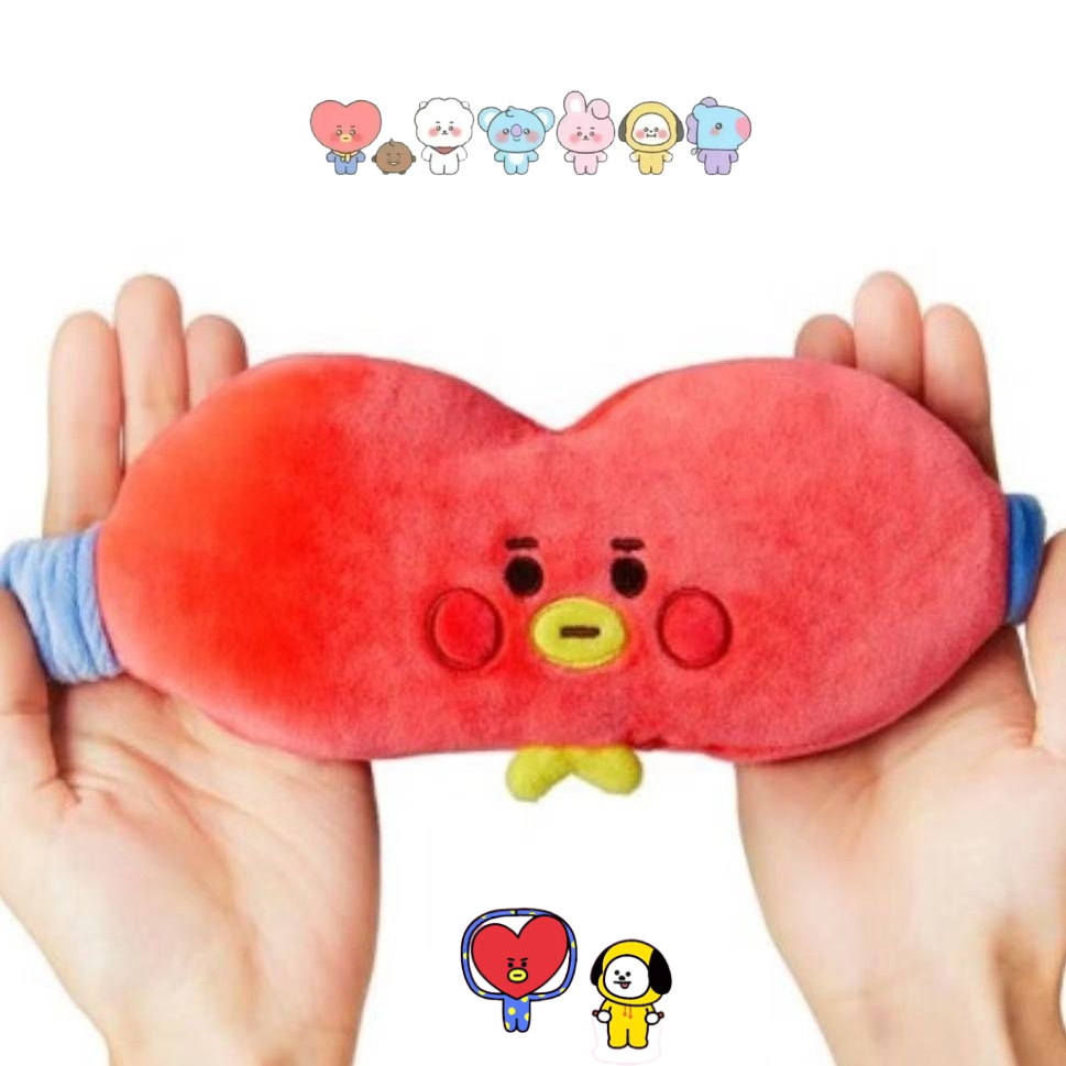 Anime Cosplay Merchandise - BT21 Cartoon Niedliche Plüsch-Augenmaske Kawaii Unisex