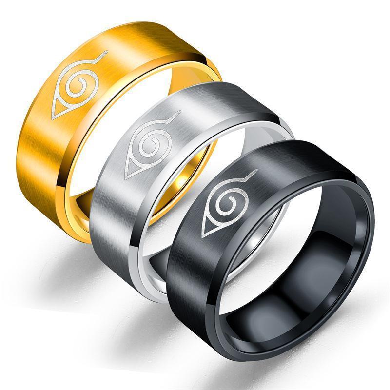 Anime Cosplay Merchandise - Naruto Japanisch-Koreanischer Anime-Stil Edelstahlring Titanstahlring Herrenring